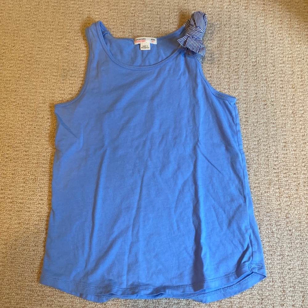 Crewcuts girls blue tank with bow detail